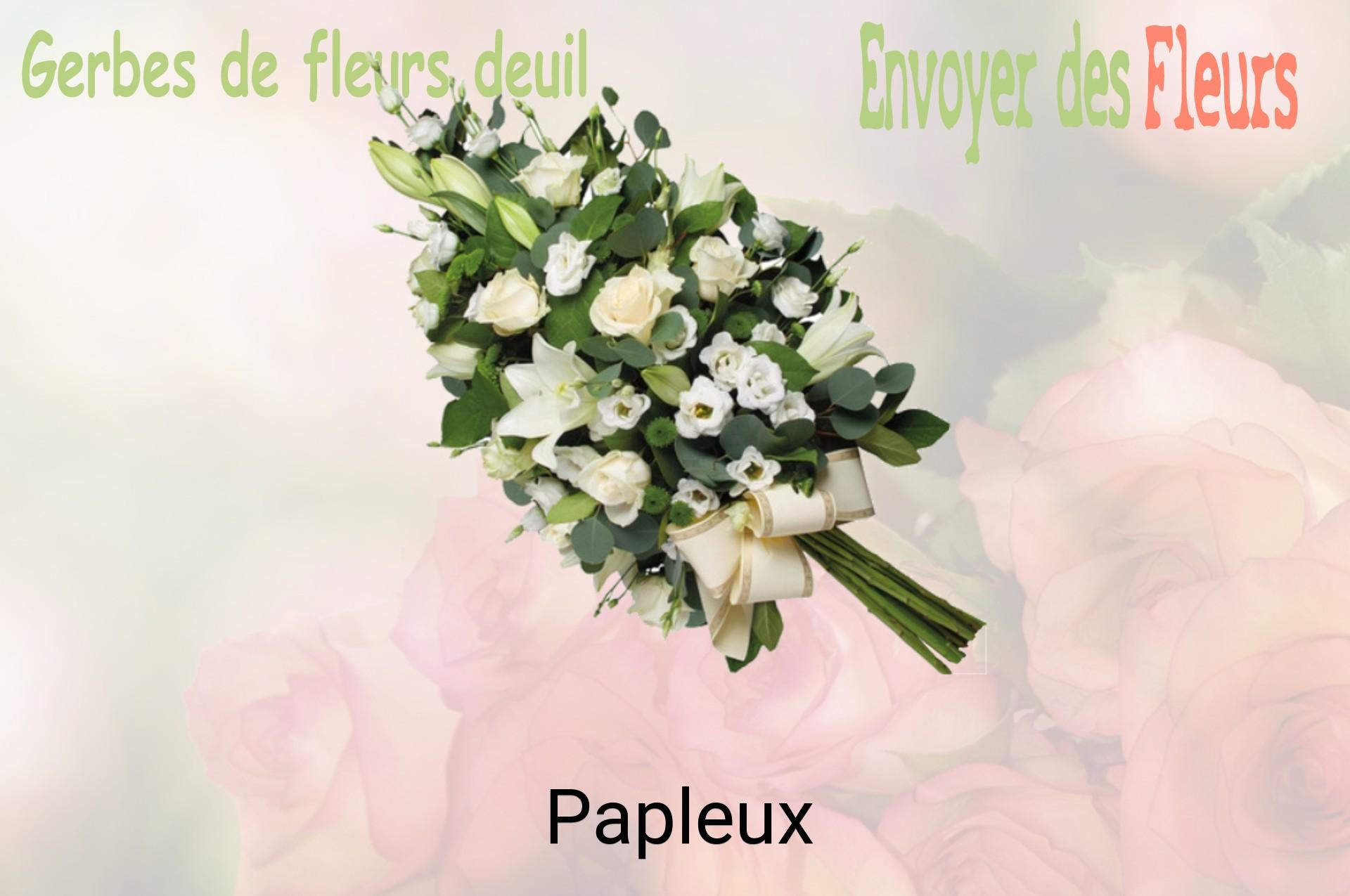 Gerbe de fleurs de deuil livrée à Papleux